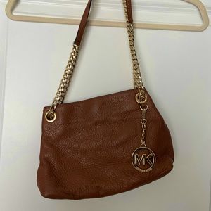 Michael Kors Brown Leather Shoulder Bag